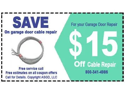 Coupon for garage door cable repair