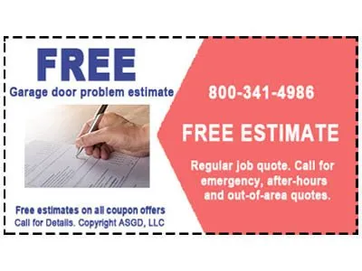 Free garage door estimate advertisement