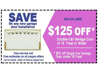 Garage door installation discount advertisement