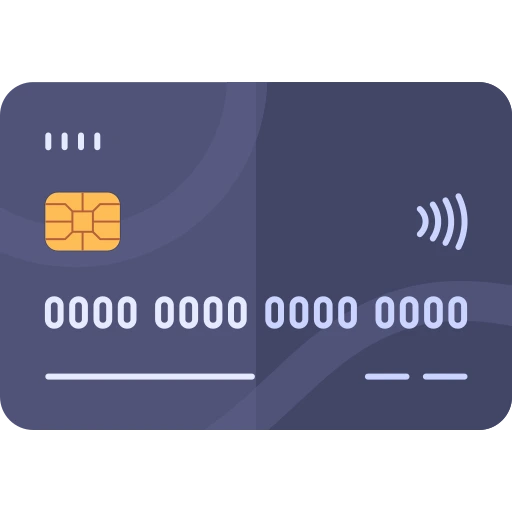 Credit card with chip and contactless