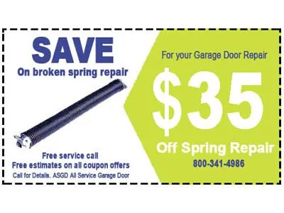 $35 off garage door spring repair