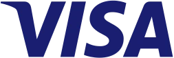 VISA logo in blue color