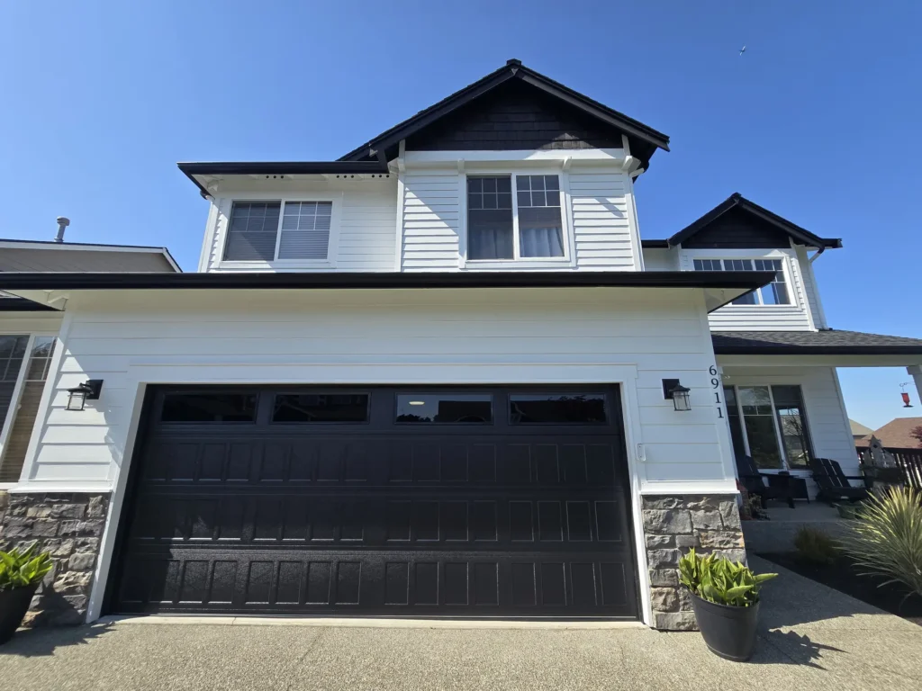 Modern two-story house with garage